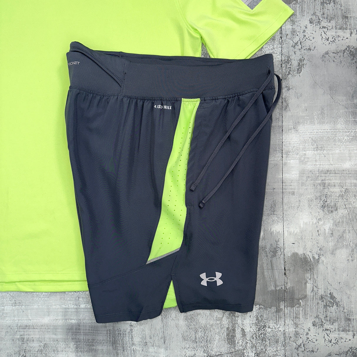 Under Armour Launch shorts Morph Green