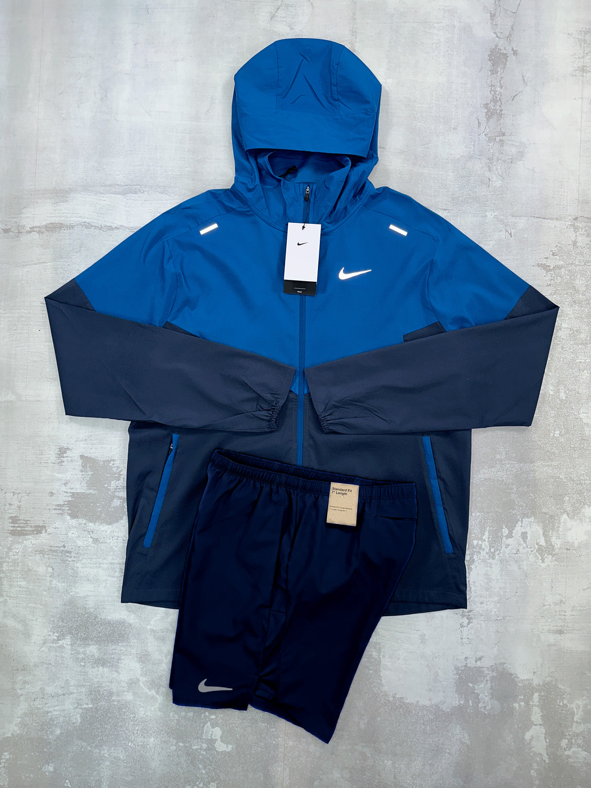 Nike Dri-Fit Windrunner set Cobalt Blue - Jacket & Shorts