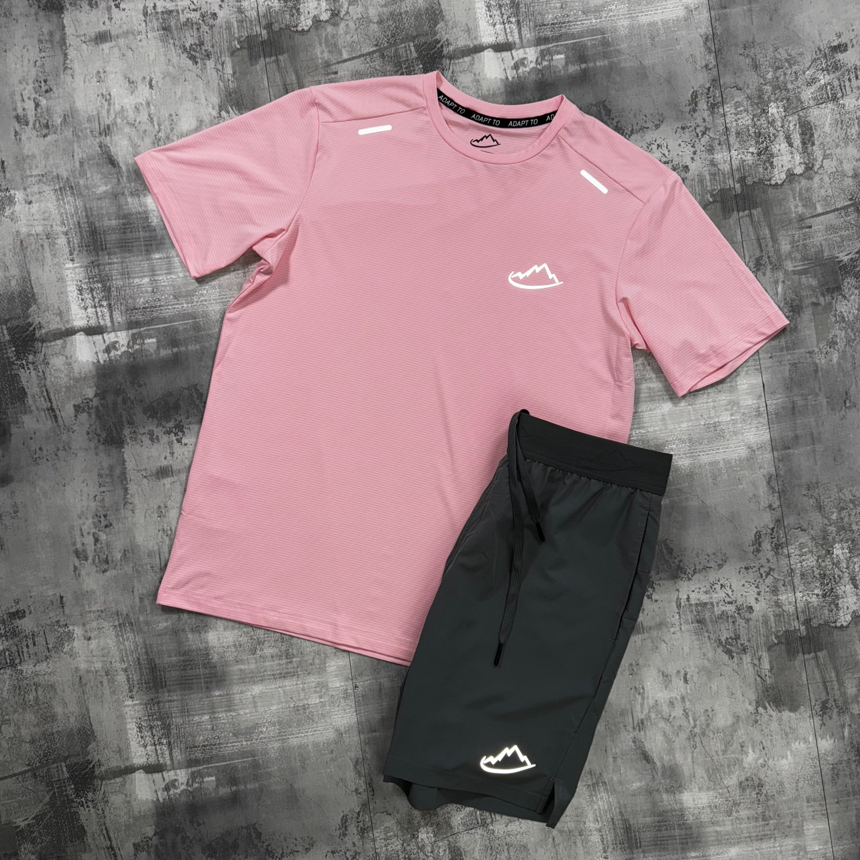 Adapt To Kinetic Set Pink - T-Shirt & Shorts
