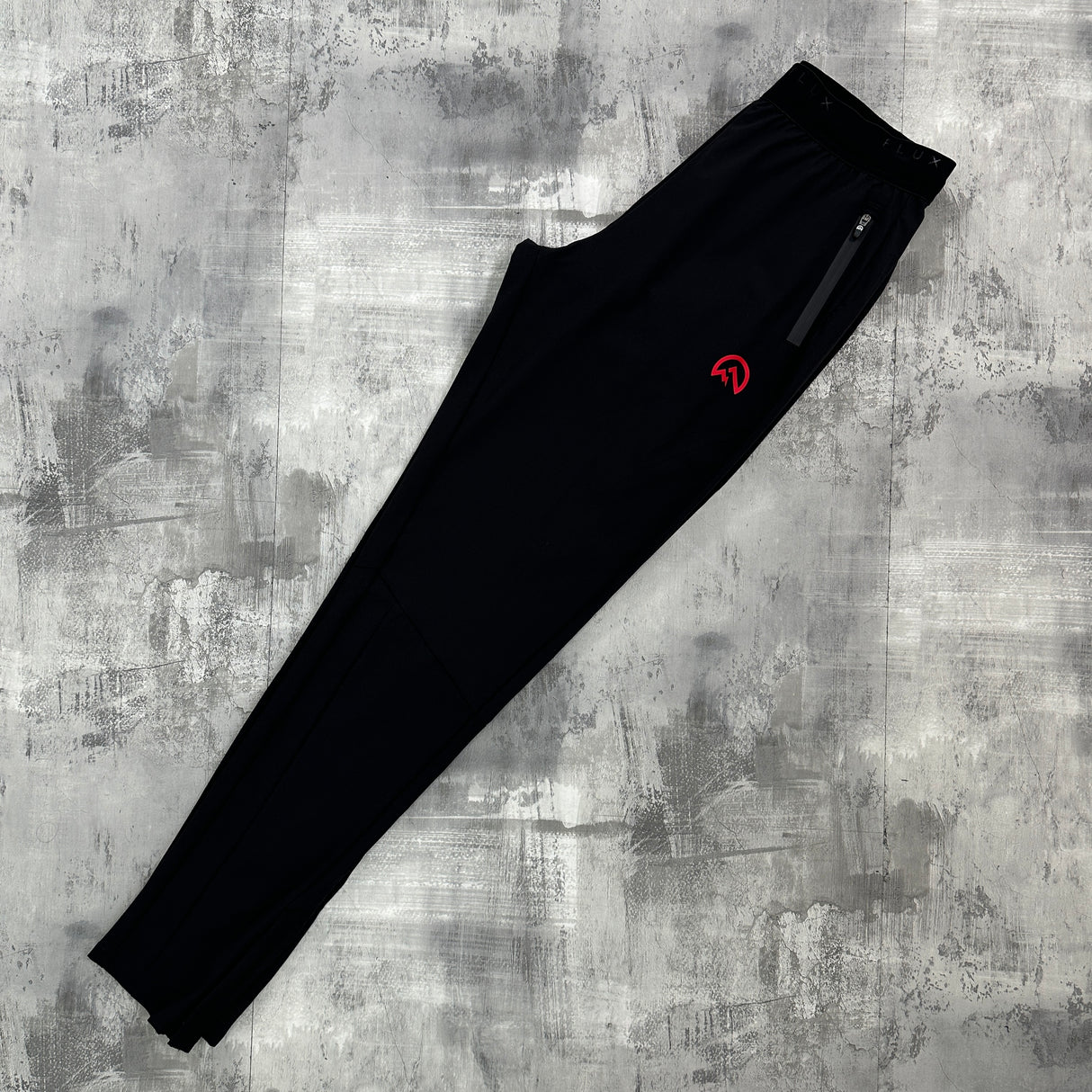 Flux Junior Versatility Tracksuit Pants - Black/Grey/Red