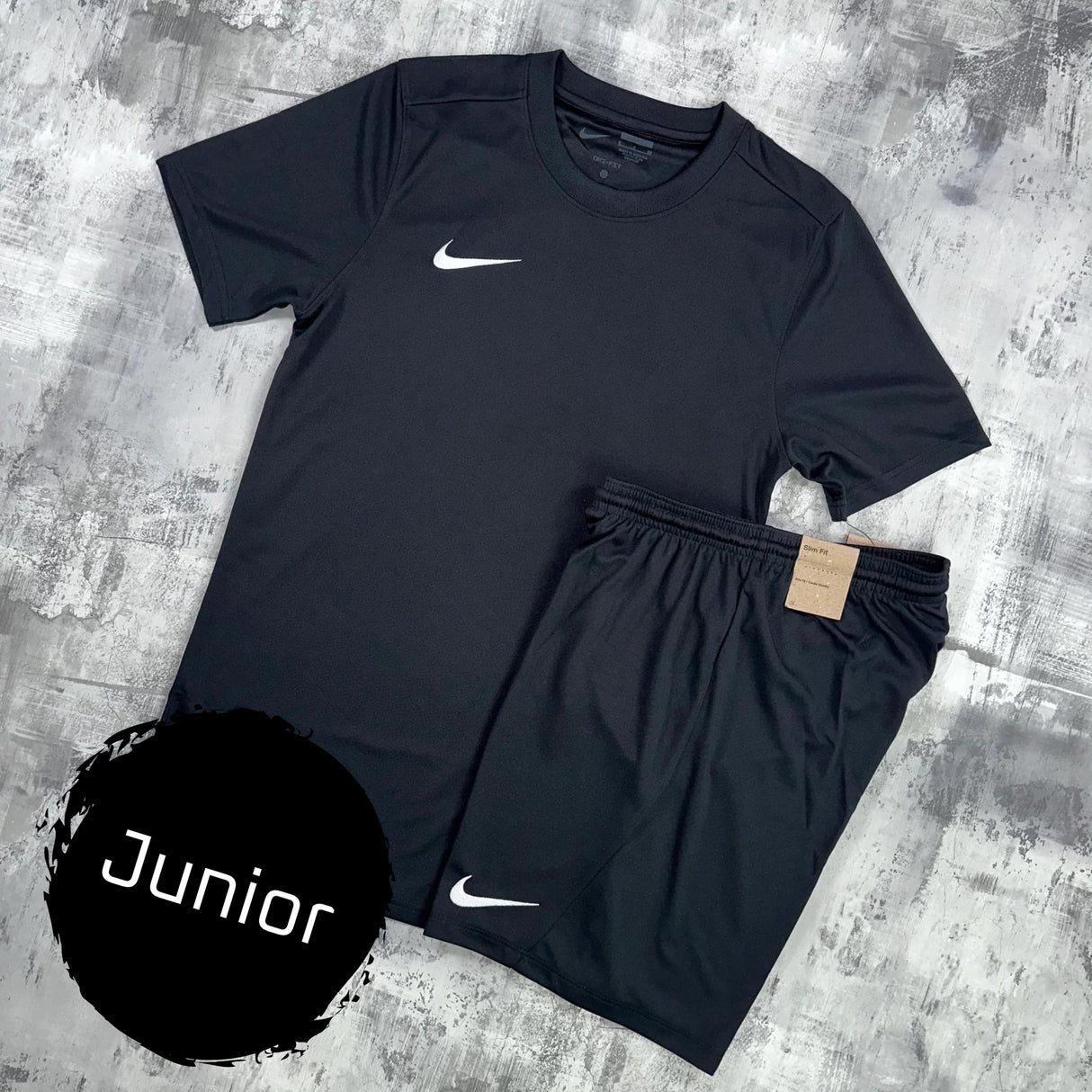 Nike Junior Dri-Fit set Black - t-shirt & shorts