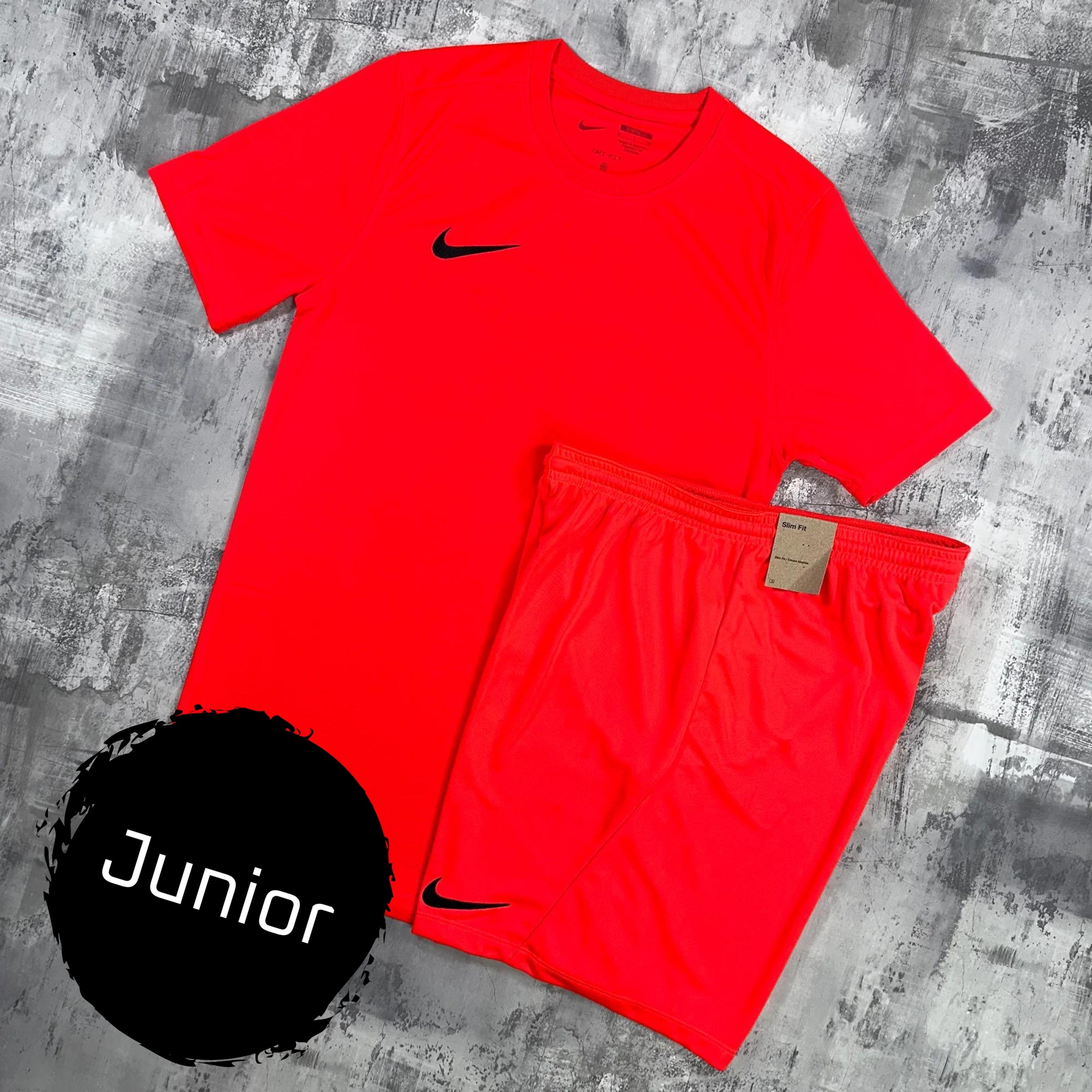 Nike Junior Dri Fit set Crimson t shirt shorts