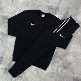 Nike Club Tracksuit Black - Crewneck & Trousers