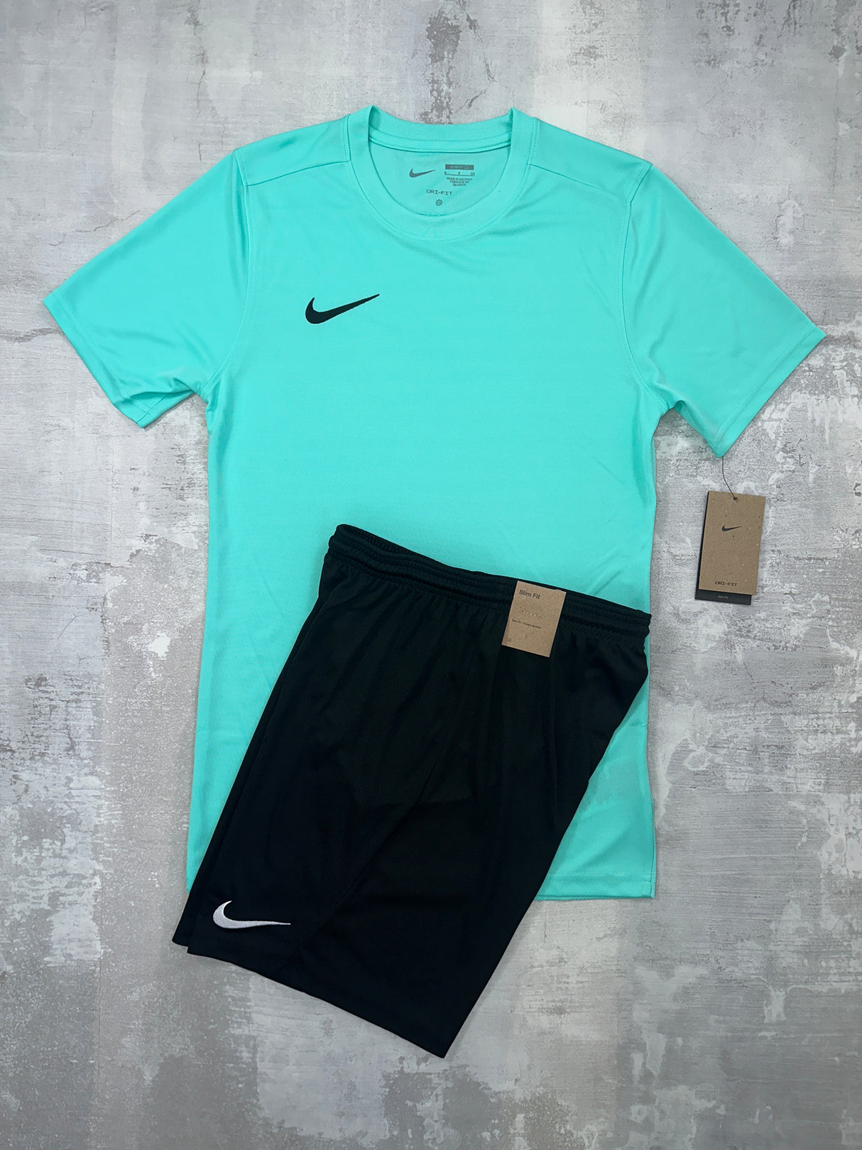 Nike Junior Dri-Fit set | Turquoise & Black | T-shirt & shorts