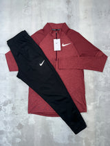 Nike Element 2.0 set Red - 1/2 zip & trousers