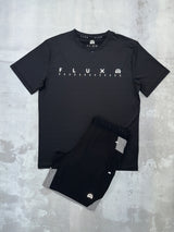 Flux Graphic Logo T-Shirt and Shorts Set - Black