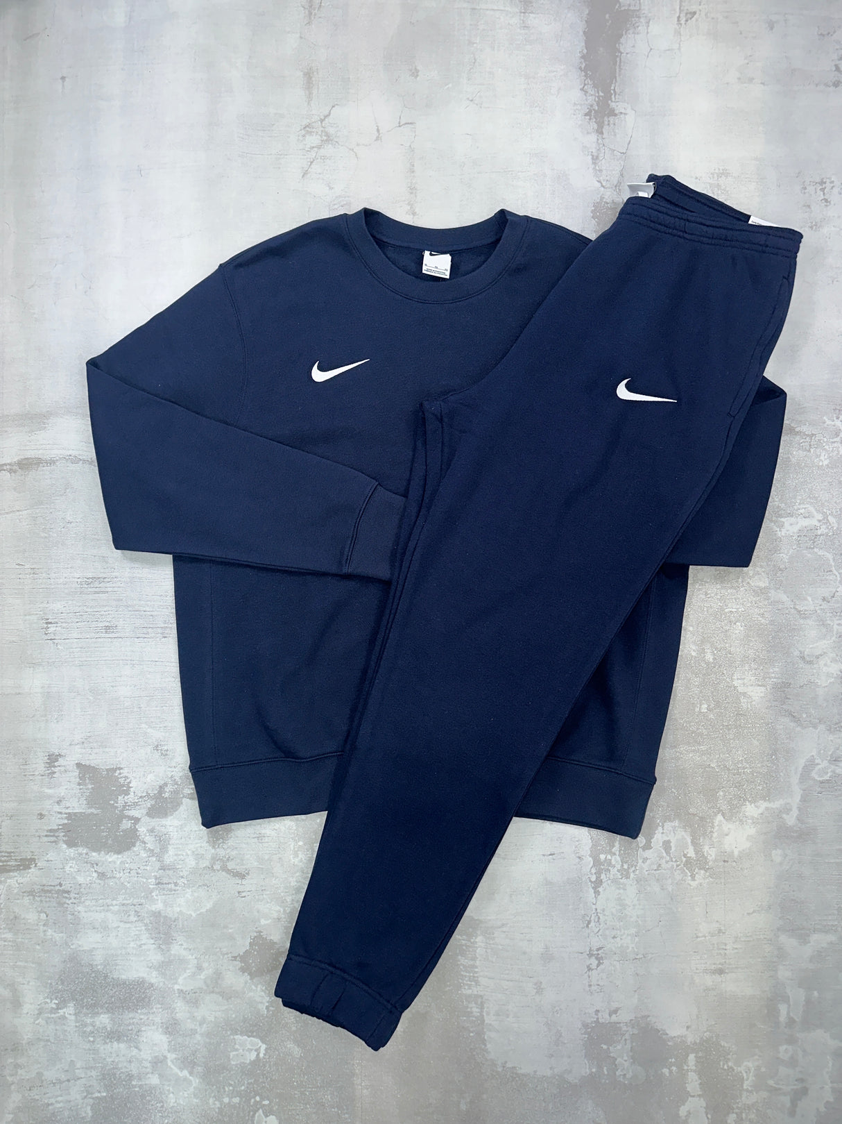 Nike Club Tracksuit Navy - Crewneck & Trousers