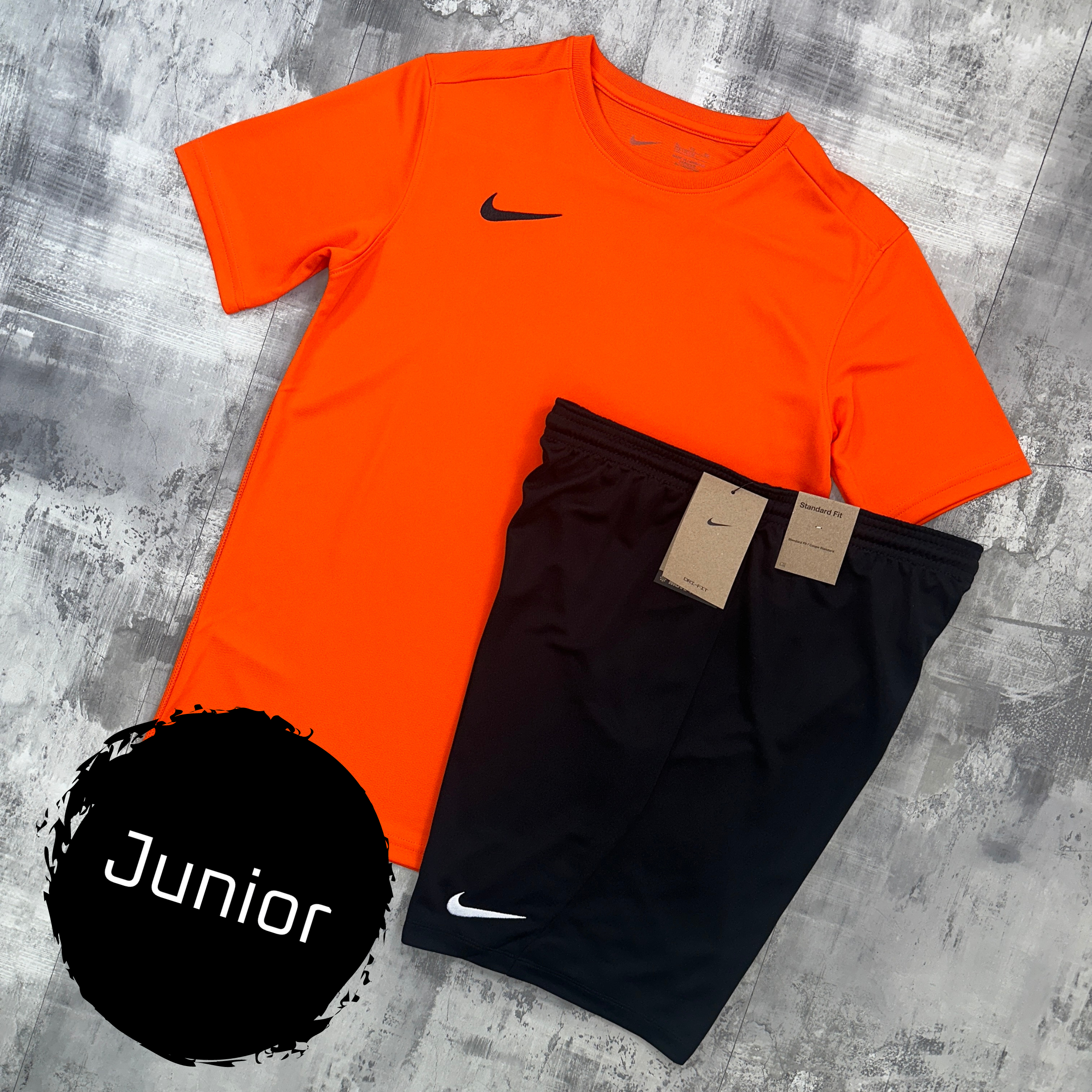 Nike Junior Dri-Fit set Orange - t-shirt & shorts