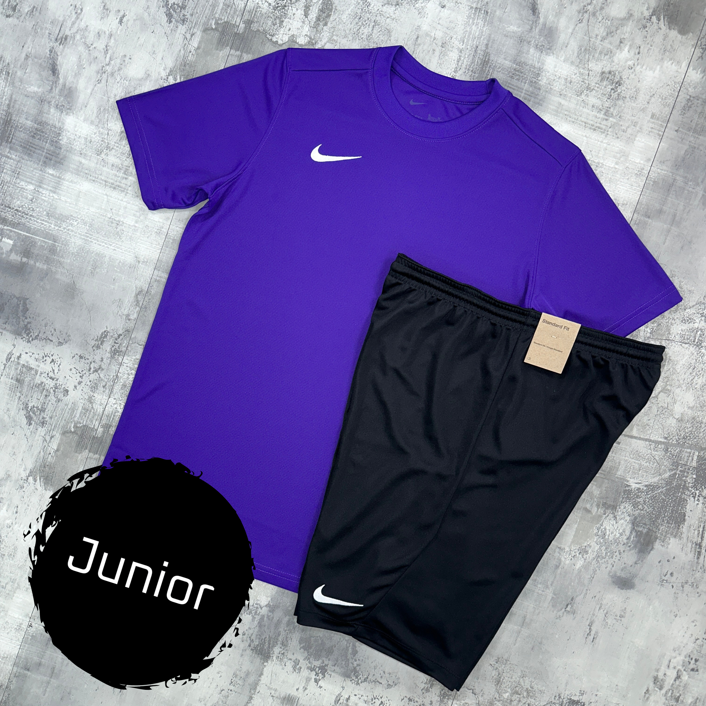 Nike Junior Dri-Fit Set | Purple | T-Shirt & Shorts