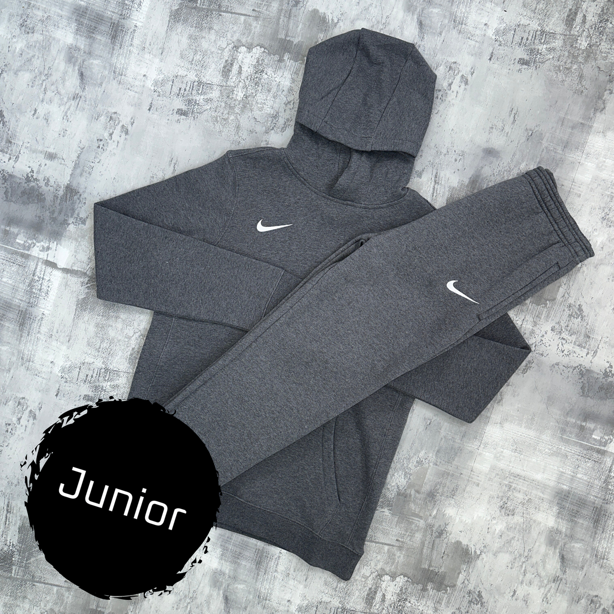 Nike Junior Club Tracksuit Grey - Hoodie & Joggers