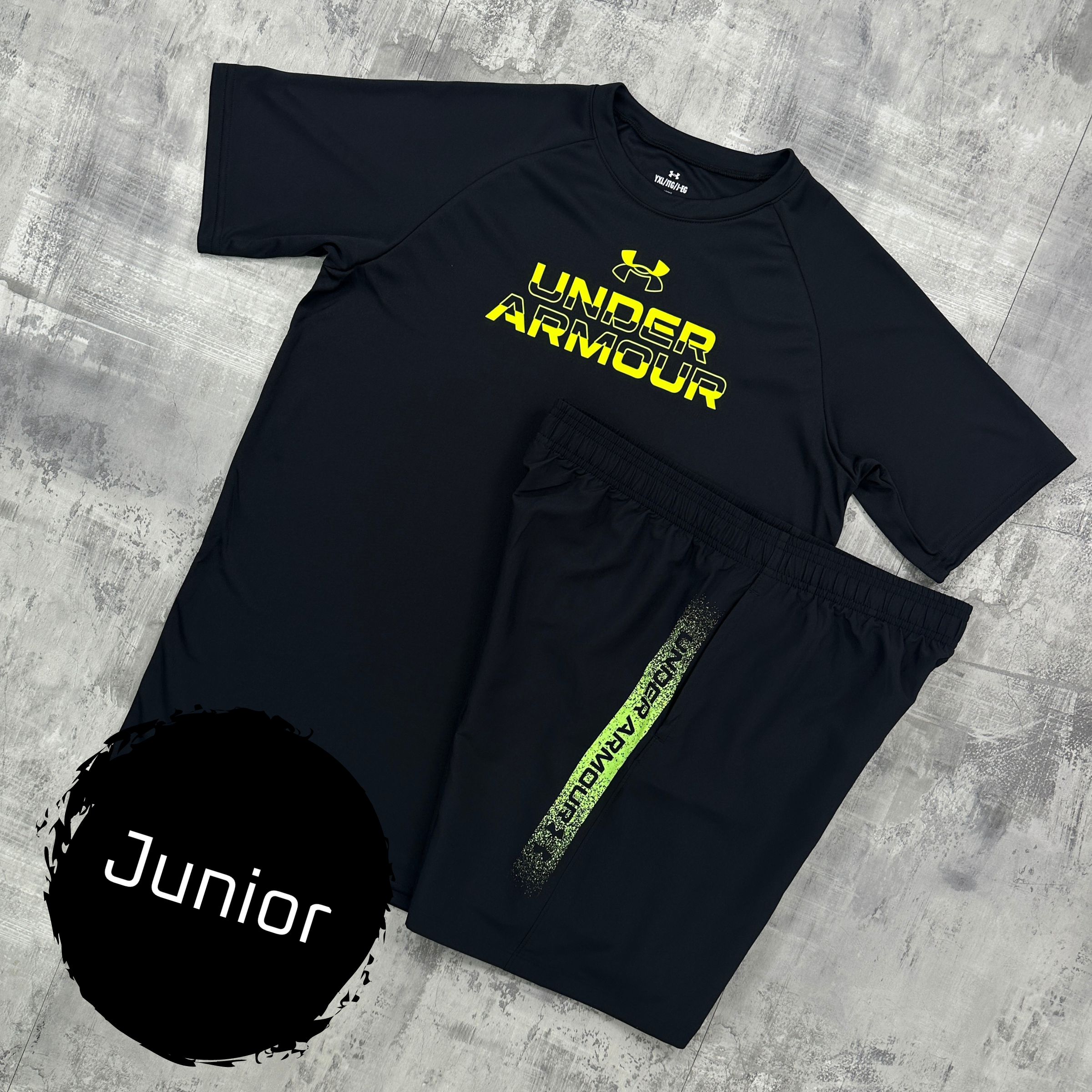 Under Armour logo set Neon - T-shirt & Shorts