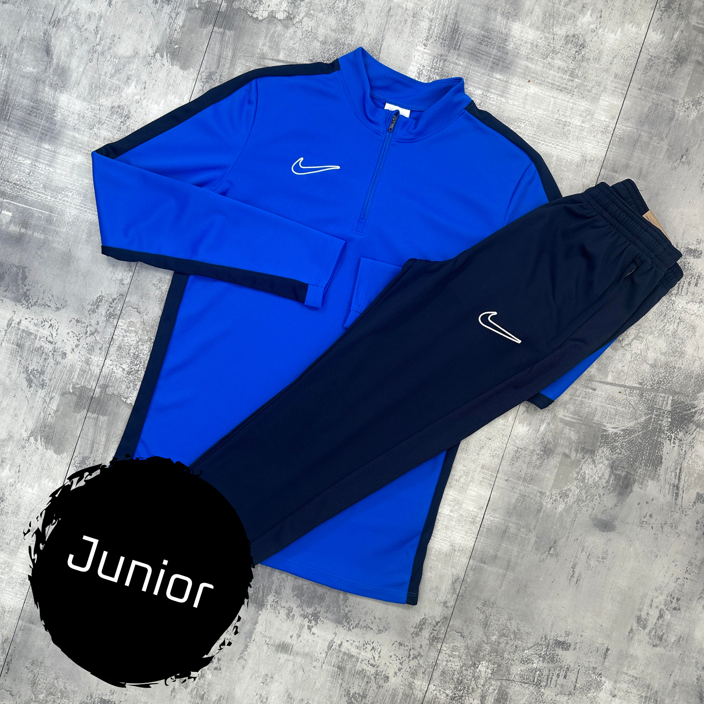 Nike Junior Academy set Royal Blue - 1/2 Zip & Trousers