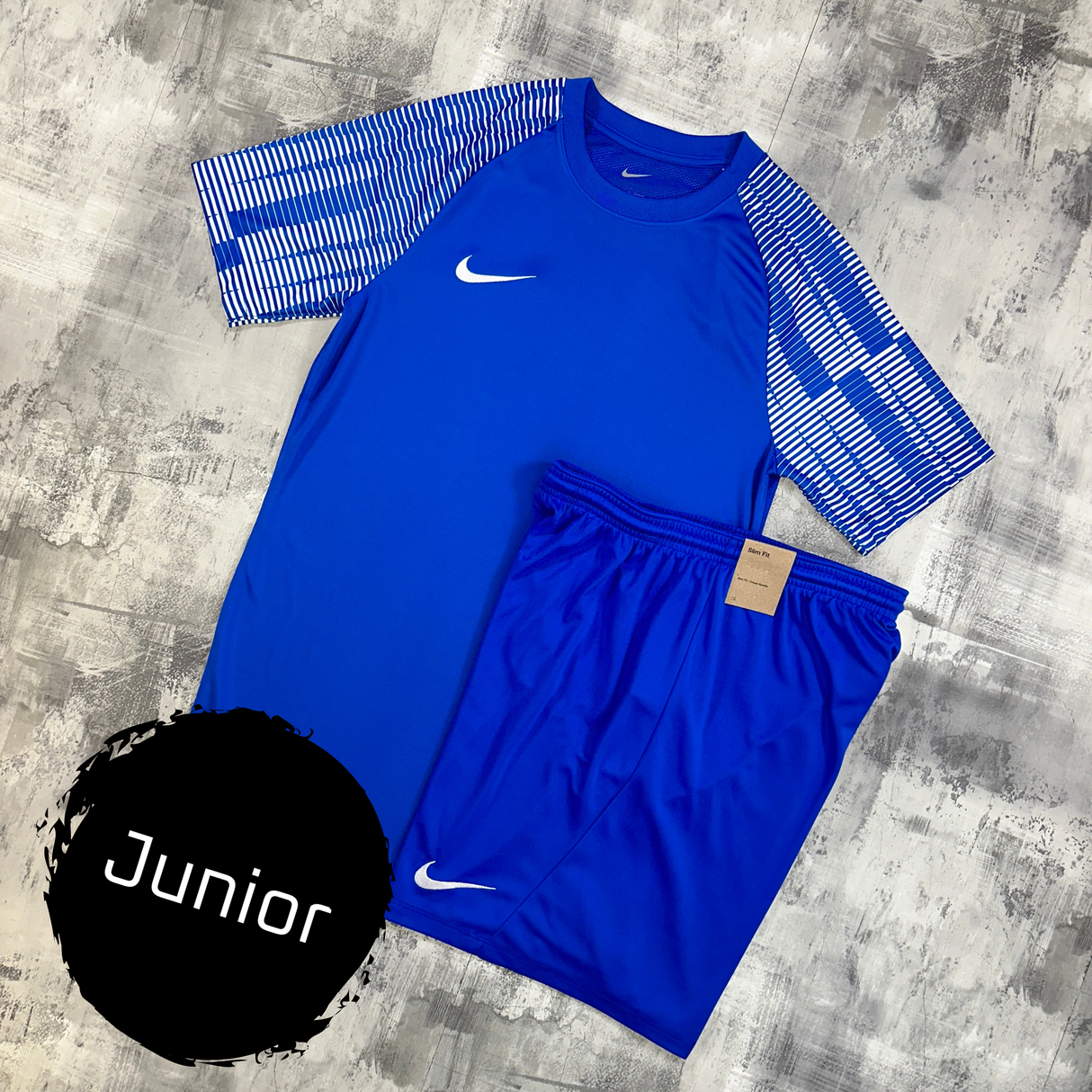 Nike Junior Academy Pro Set Full Royal Blue - T-Shirt & Shorts