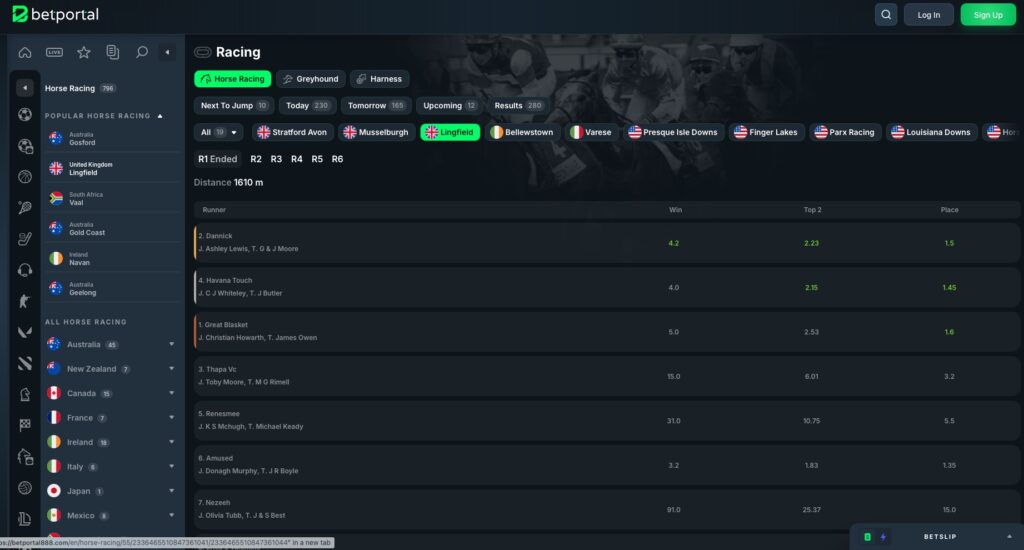 best horse racing betting site