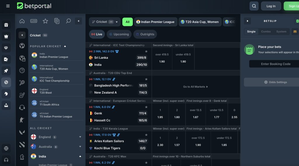 New cricket betting site in the UK