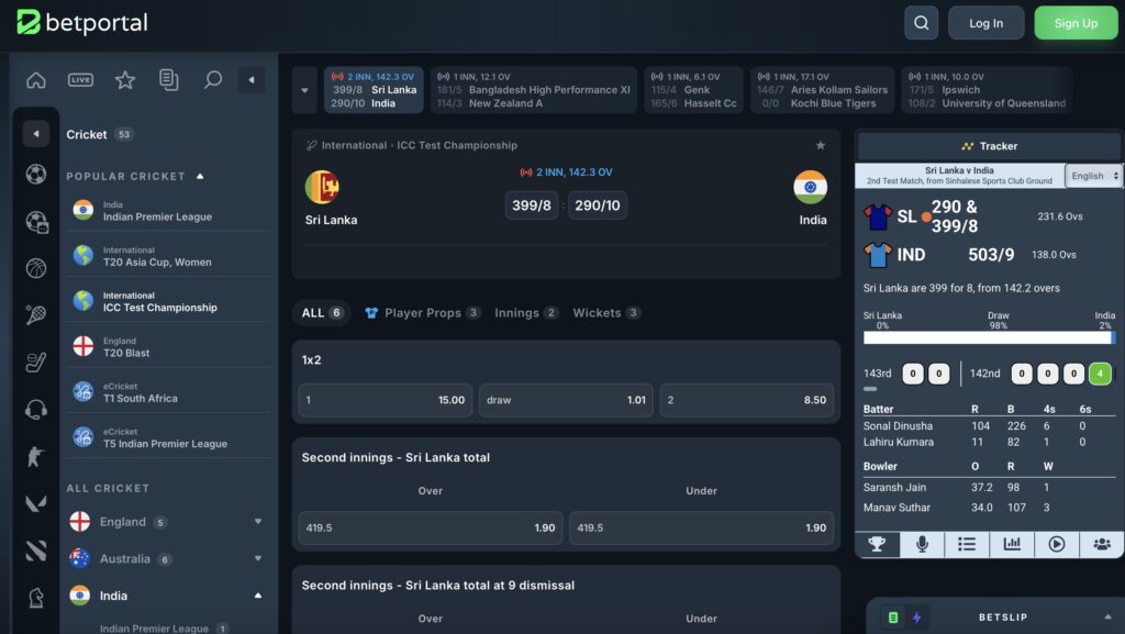 new cricket site bet builder